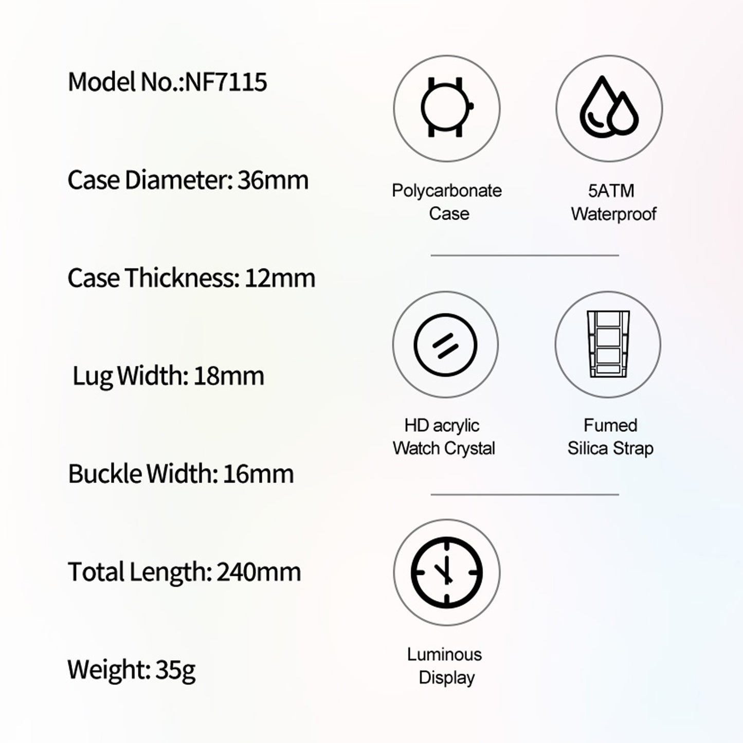 Reloj de Pulsera Dama Naviforce 7115